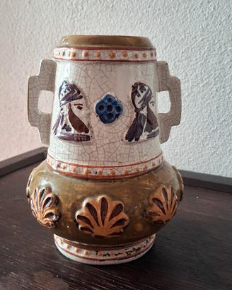 Antico vaso etnico, epoca 1800, in ceramica