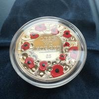Moneta FDC £5 Remembrance Day Poppy Jersey 2015