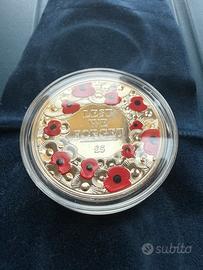 Moneta FDC £5 Remembrance Day Poppy Jersey 2015