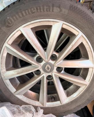 Cerchi Renault + Gomme CONTINENTAL Nuove INVERNALI