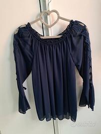 camicia blu elegante 