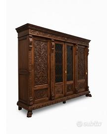 Grande armadio–credenza neorinascimentale fine 800