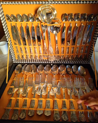 servizio posate argento 800