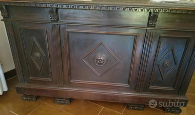Scrivania d'Epoca in Legno Massiccio 