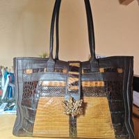 Borsa in pitone e coccodrillo