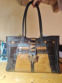 Borsa in pitone e coccodrillo