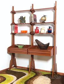 Libreria Bifacciale 2 campate Anni 60 Made in Ital