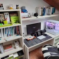 LETTO + SCRIVANIA E LIBRERIA + MENSOLA