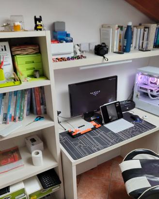 LETTO + SCRIVANIA E LIBRERIA + MENSOLA