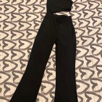 Abito a pantalone lungo nero taglia s