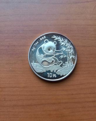 moneta 10 Yuan Cina oncia argento - 1 Oz. anno 94