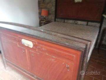 letto antico matrimoniale fine 800 dipinto marino