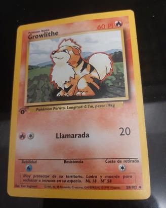 Carta Pokémon Growlithe 28/102 set base