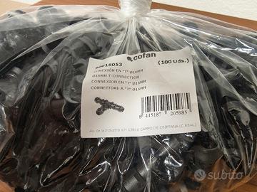 Raccordo a T Irrigazione 16Mm-100 Pezzi