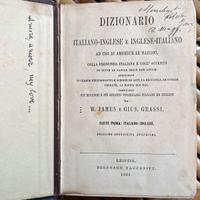 Dizionario italiano-inglese James e Grassi - 1899