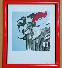 Quadro con due litografie di Trubbiani.