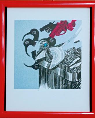 Quadro con due litografie di Trubbiani.