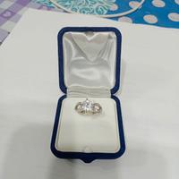 Anello bigiott.color argento-mis.18-pseudo diamant