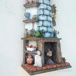 Tegola in terracotta decorata a mano 