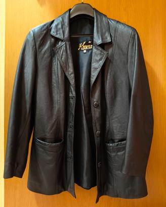 Giacca in pelle nera 