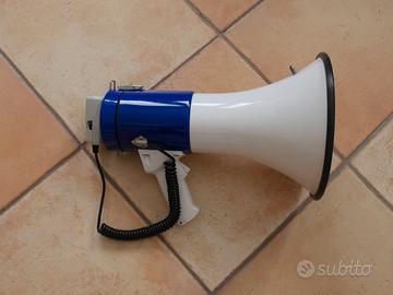 MEGAFONO con SIRENA fornito di BATTERIE NUOVE