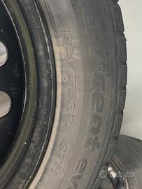 N.4 gomme neve + cerchi ferro ALFA FIAT LANCIA