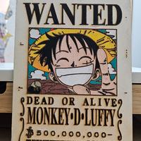 Targa taglia Luffy One Piece in legno