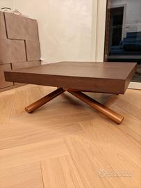 tavolo alzabile ed allungabile 90*90>195