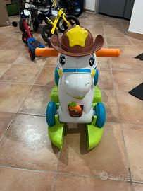 Cavallo a dondondolo e primi passi Chicco Rodeo