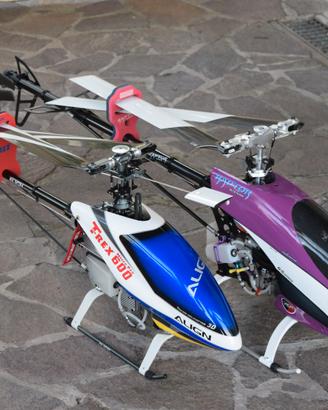 Raptor 90 e T-Rex 600 Nitro