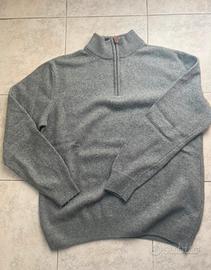 Maglione uomo zip collo alto