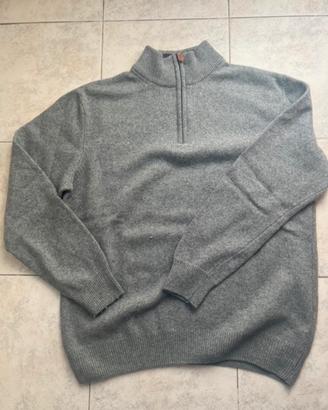 Maglione uomo zip collo alto
