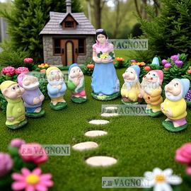 Biancaneve e Nani giardino in cemento per esterno