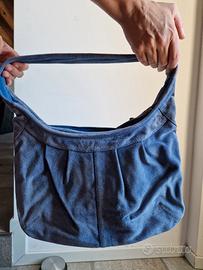 Borsa in pelle scamosciata