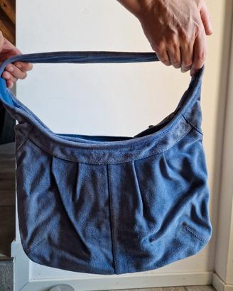 Borsa in pelle scamosciata