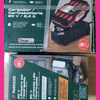 Lampada torcia ricaricabile Parkside da 20 V + kit