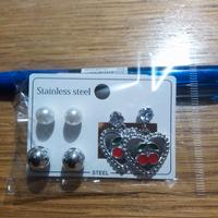 3 paia orecchini donna 