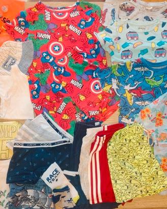 lotto vestiti estivi bimbo 3/4 Anni