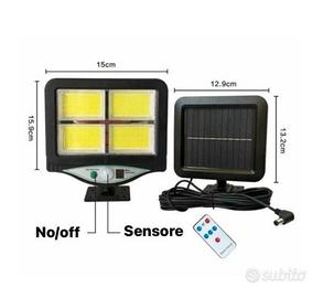 faro solare 128 led con sensori di movimento 