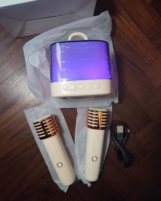 altoparlante portatile bluetooth per karaoke 2 mic
