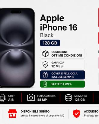 Apple iPhone 16 Black 128 GB