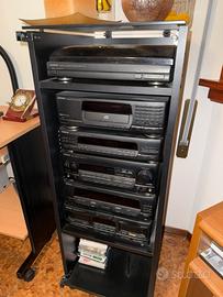 Impianto stereo Kenwood completo con mobile e cass