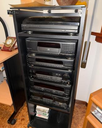 Impianto stereo Kenwood completo con mobile e cass