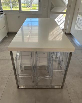 Top da cicina 200x90x6 okite bianco 1379