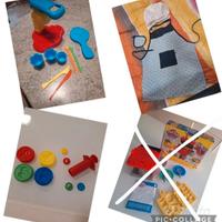 Giochi pongo + abbigliamento cuoco