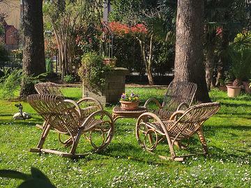 set da giardino in vimini 