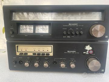 Sharp SM-1122 + ST-1122 Impianto Hi-Fi Stereo Vint