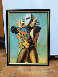 quadro dipinto a mano olio su tavola de Chirico