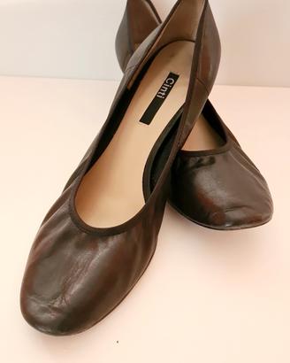 ballerine hand  made vera pelle con tacchetto