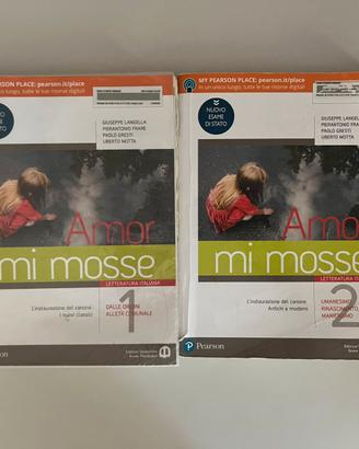 libri di italiano “amor mi mosse 1 e 2”